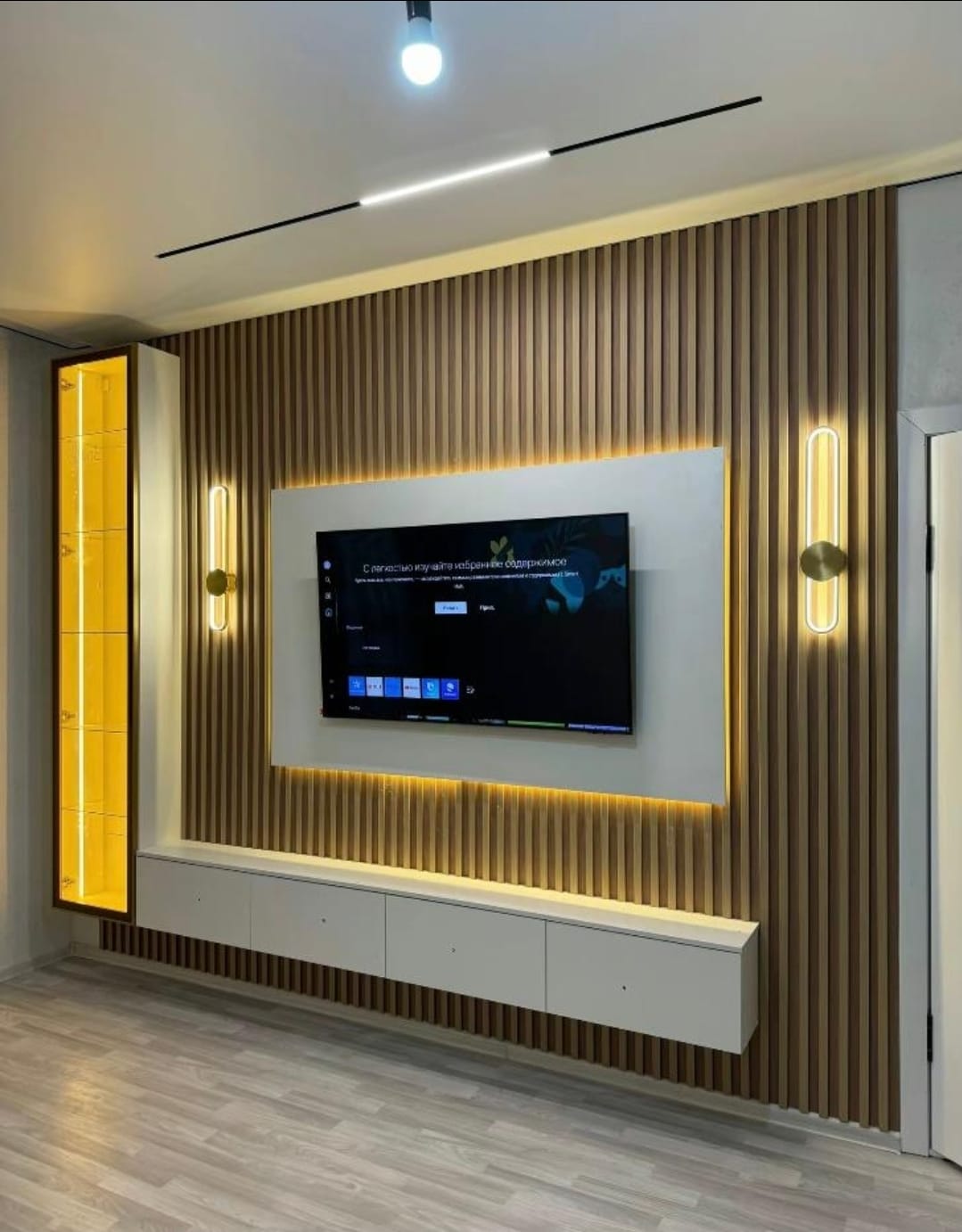 Gypsum ceiling bulkhead with warm ambient cove LED lighting in Kempton Park, Ekurhuleni by Elite Wood Works